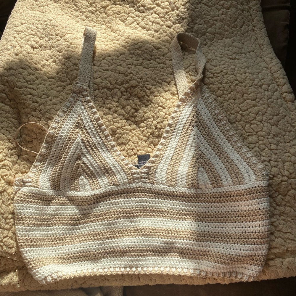 Streetwear Society knitted crop tank top